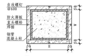 50厚alc薄板包方鋼柱直頭螺栓焊接做法